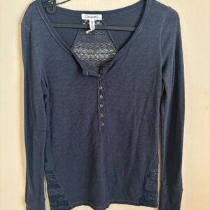 Aeropostale; Women's Long sleeve/Lace XS Navy Blue